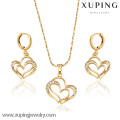 62814 Xuping Fashional Elegant Heart 18K Gold Plated Jewelry Sets